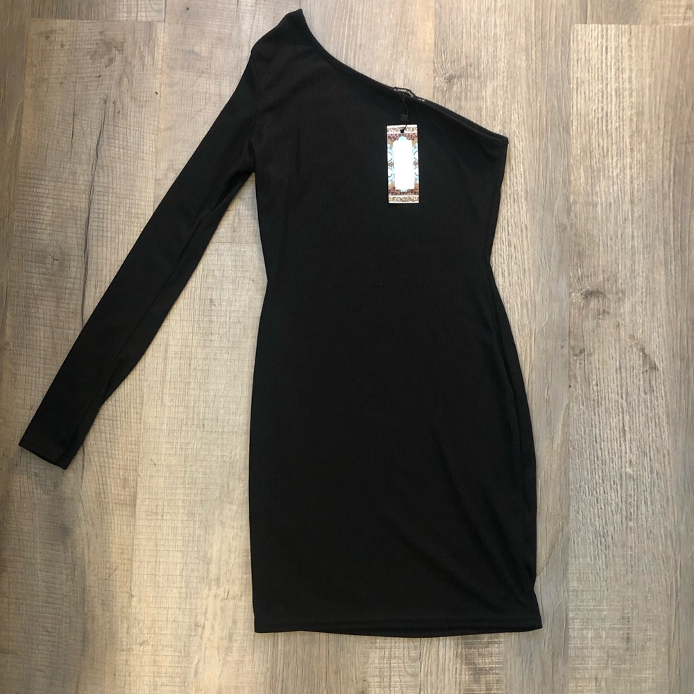BOOHOO One Shoulder Dress